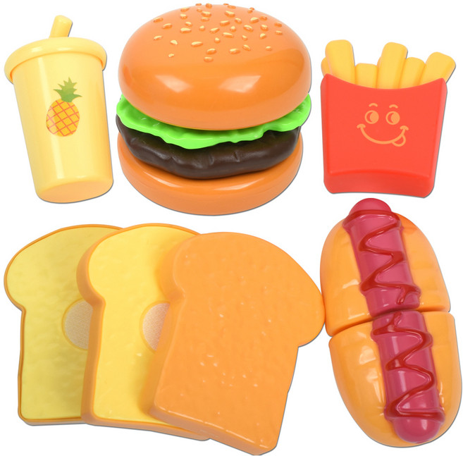 오즈토이 소꿉 핫도그 썰기세트, 혼합색상, 1개