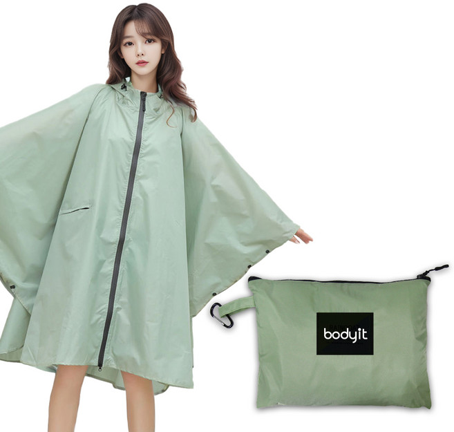 바디잇 지퍼형 판초 우비