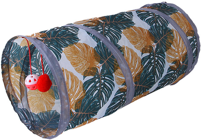 데이소이 고양이 트로피칼 패턴 원형 터널, 혼합색상, 1개