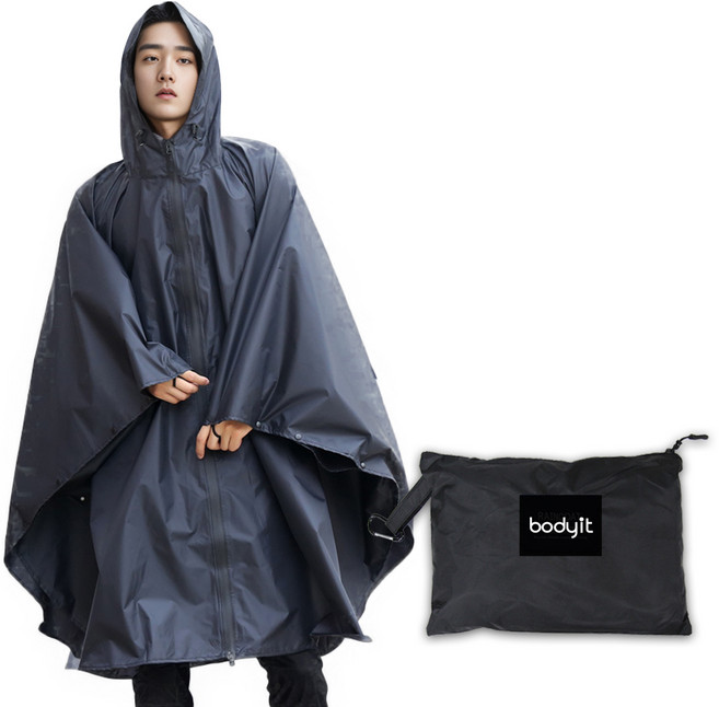 바디잇 지퍼형 판초 우비
