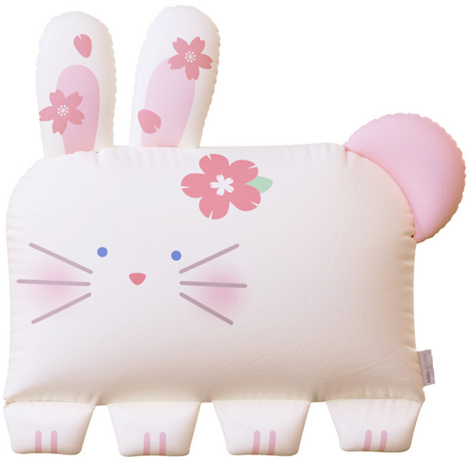 밀로앤개비 동물 베개 토끼 블라썸 라라 마이크로솜포함, 화이트