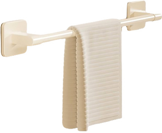 예소당 파워접착 무타공 싱글바 수건걸이, 크림, 1개