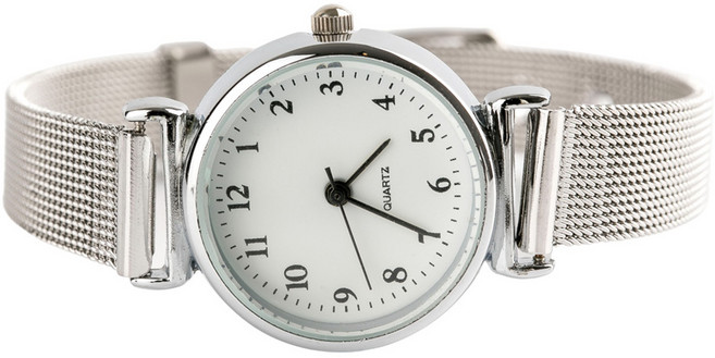 여성용 매쉬 체인 메탈 손목시계