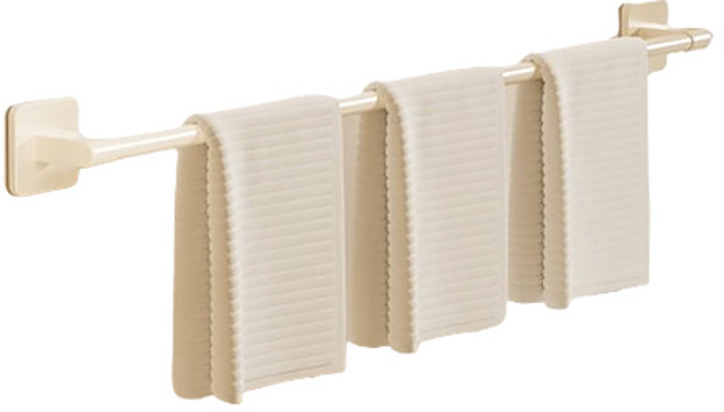 예소당 파워접착 무타공 싱글바 수건걸이, 크림, 1개