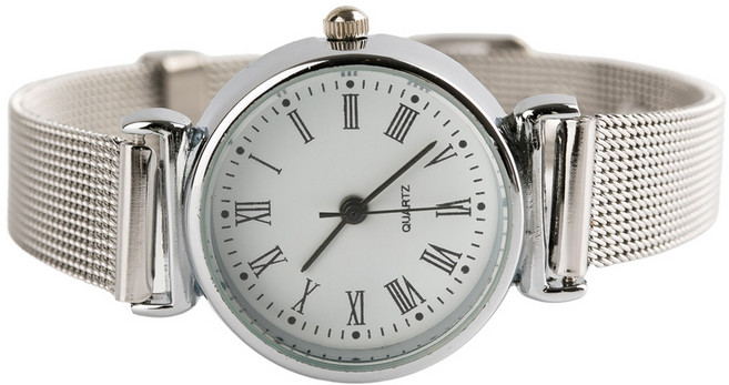 여성용 매쉬 체인 메탈 손목시계