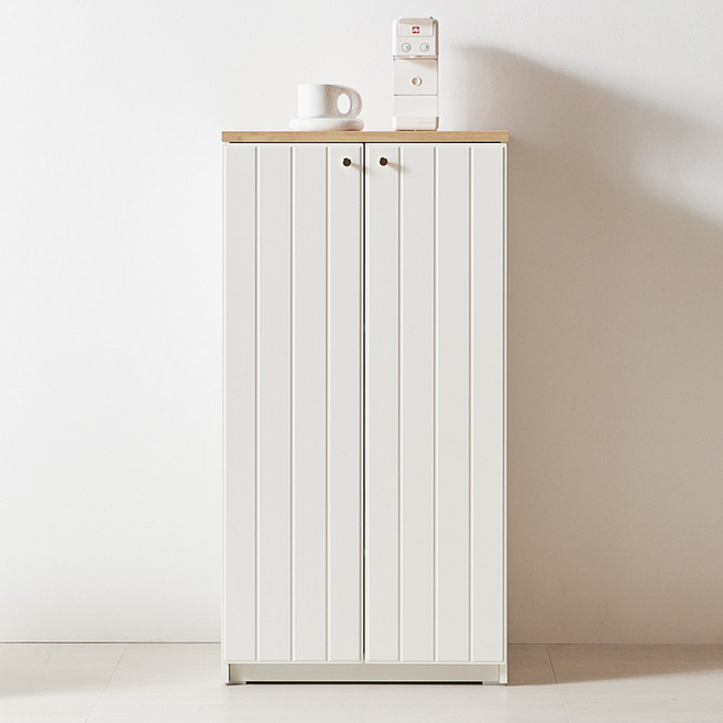 스칸디무드 국내제조 쿠엔코 광파 주방수납장 600 방문설치, 오크화이트