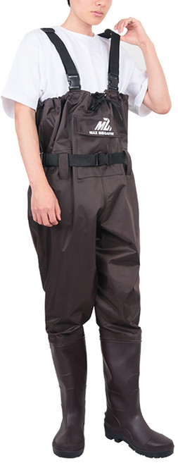 디펜즈만 해루질 갯벌 낚시 가슴장화, 280, 브라운