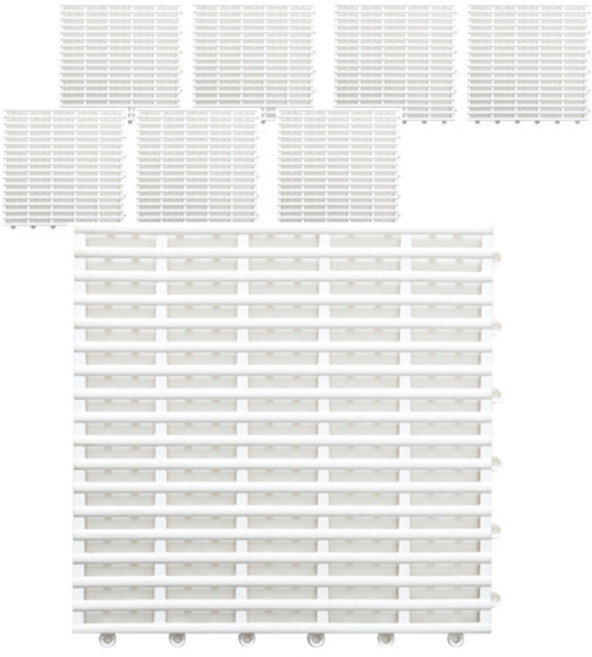 러빙랩 DIY 욕실 미끄럼 방지 매트 30 x 30 cm, 화이트, 8개