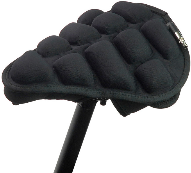 에이스피드 자전거 에어방석 안장커버 M C83, 1개, 블랙