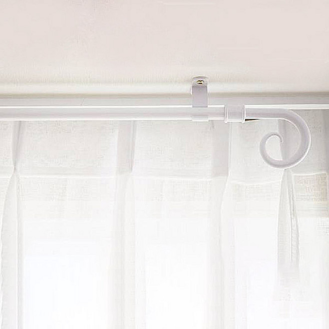 윈도우드레스 달팽이 커튼봉 10자, 화이트, 1개
