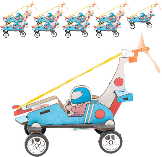 민화샵 고무 동력 자동차 과학 S230205, 10개, 스포츠(S230205B)