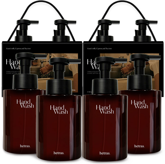 hetras. 山羊乳香水洗手慕斯 No.10 鬱金香沐浴, 515ml, 4瓶