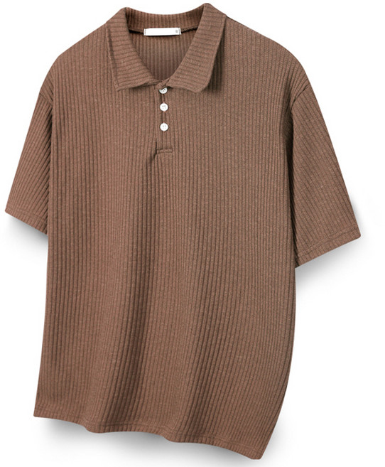 해리슨 남성용 애플 골지 카라 니트 반팔 SNC1001