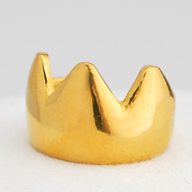 AUMU 귀요미 아기 왕관 순금 돌반지 + 디자인 패키지