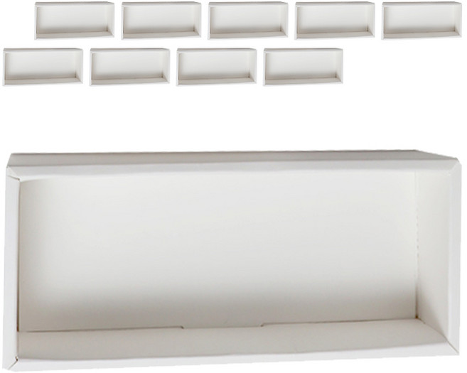 투명 슬리브 상자 긴사각, 화이트, 10개