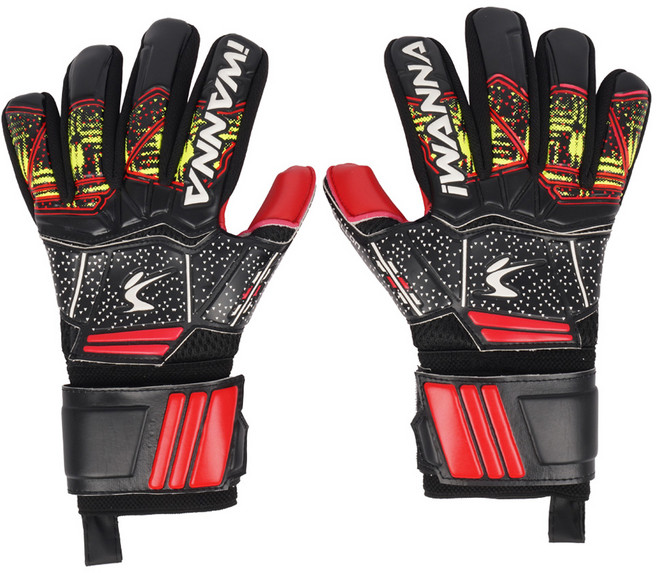 아이워너 손가락 꺾임 방지 골키퍼 장갑, 블랙, 1세트
