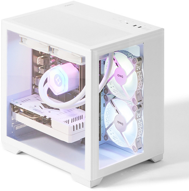 IGNIQ 2024 Integ Zenji 5646T Ryzen 5 Ryzen 5000 系列 GeForce RTX 4060 Ti, IG-ITZ00014, 白色, 16GB, WIN11 Home, 512GB
