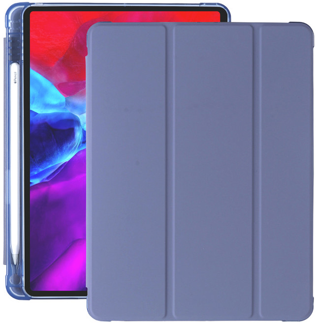 구스페리 아이패드 클리어 젤리 스마트 커버 케이스, 라벤더, 1개