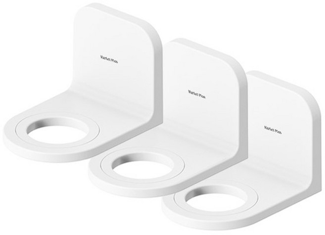 마켓플랜 욕실 샴푸걸이 홀더 디스펜서, 화이트, 3개