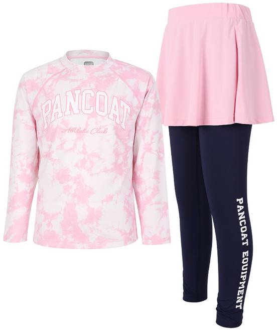 팬콧 주니어 타이다이 래쉬가드 셋업 PMRG-31101