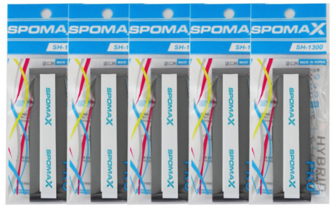 SPOMAX 하이브리드 오버그립, 블랙, 5개