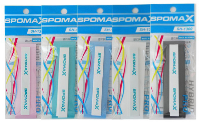 SPOMAX 하이브리드 프로 오버그립 SH-1300, 블랙 + 민트 + 핑크 + 스카이블루 + 화이트, 5개