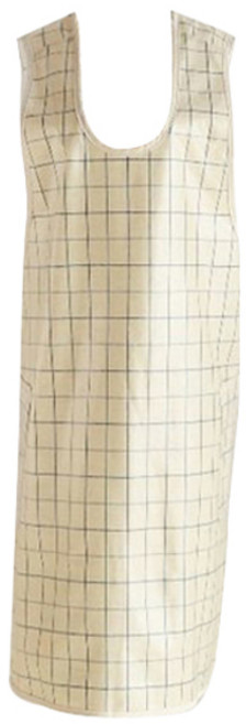 데코토닉 코지 윈도우 체크 방수 앞치마, 베이지, 1개