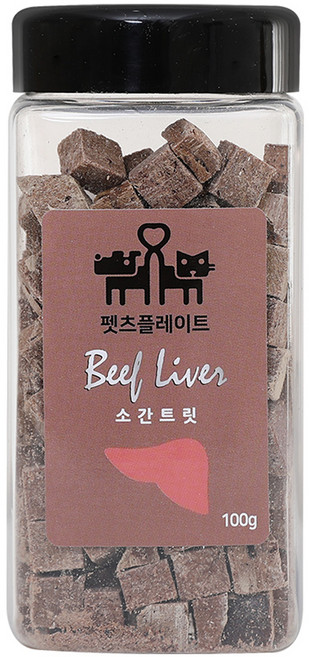 펫츠플레이트 반려동물 동결건조간식 트릿, 소간맛, 100g, 1개
