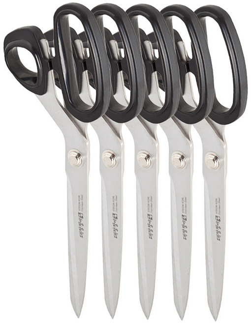 대장장이 업소용 주방가위 D115, 5개, 블랙