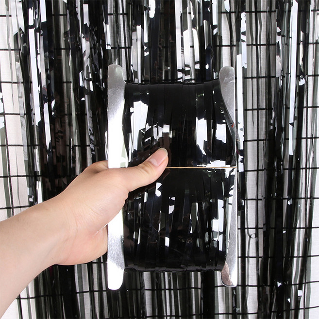 윰스 파티장식 데코 수술 파티커튼, 시크블랙, 5개