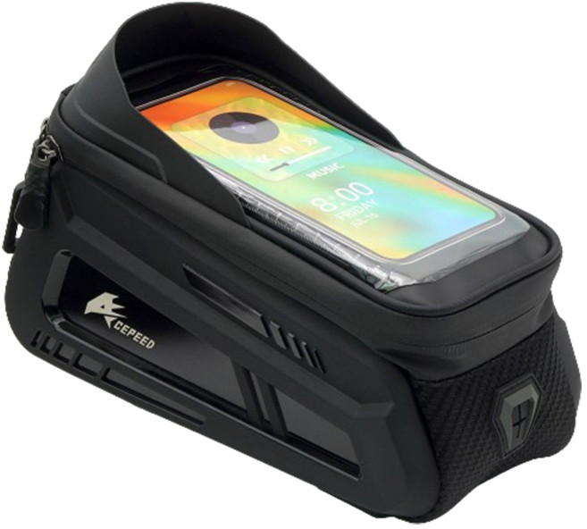 에이스피드 자전거 프레임 가방 백 휴대폰 거치대 하이그로시 C85, 블랙, 1개