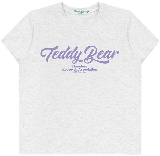 테디베어 여성용 TB 시그니처 라운드 반팔 티셔츠 TBONHSD20031
