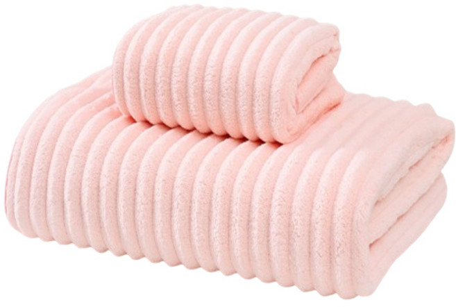 갠지라이프 전신 바스타월 소형 + 대형 세트, 핑크, 1개
