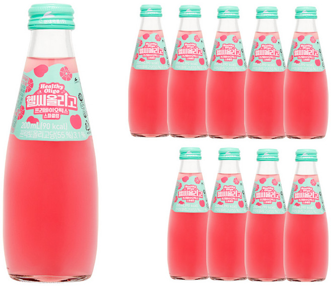 현대약품 헬씨올리고 프리바이오틱스 스파클링, 200ml, 10개