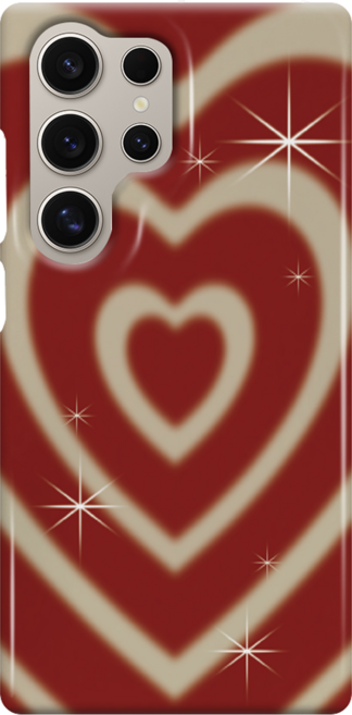 iRUDA 하트 블랙홀 글로시 유광 슬림 하드 휴대폰 케이스