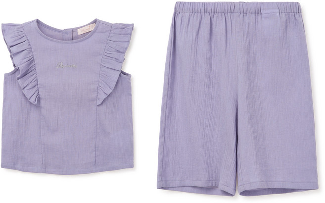 페리미츠 여아용 썸머 요루프릴 상하의 세트 P2425I56010