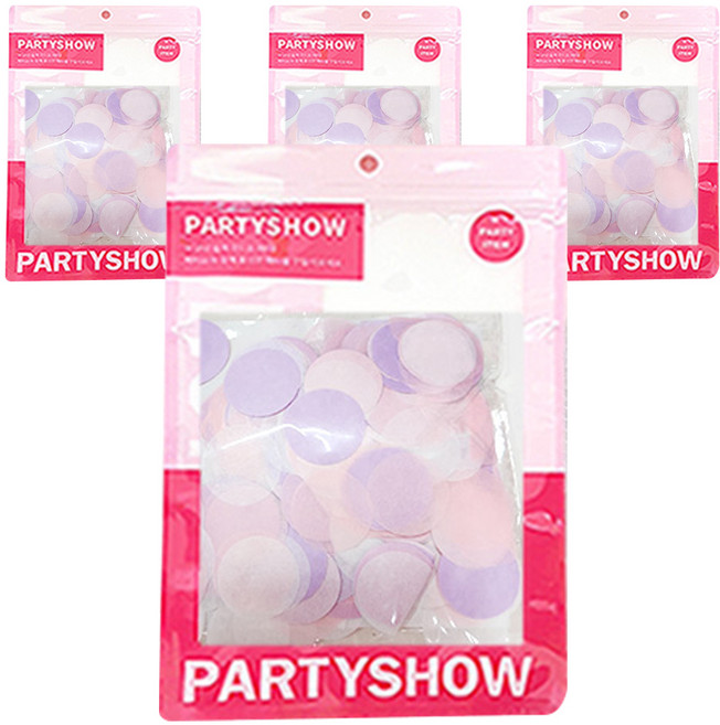 파티쇼 SHOW 은박 원형 컨페티 2.5cm 20g, 러블리패턴, 4개
