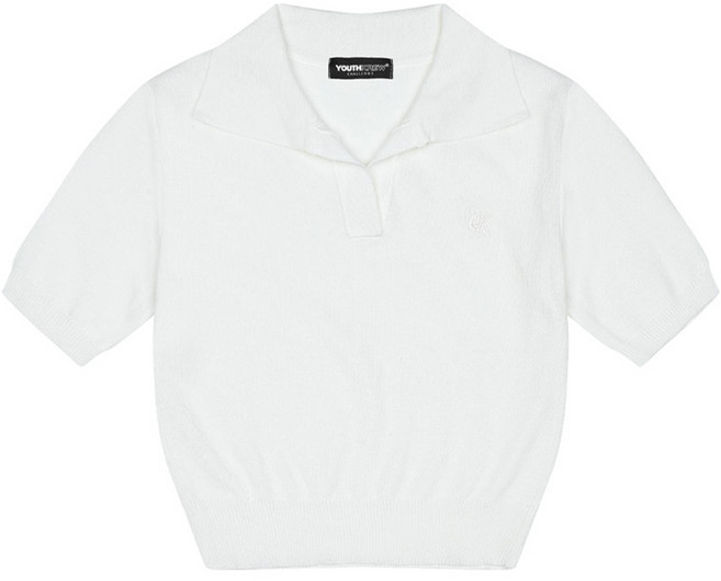 유스크루 여성용 오픈 카라 니트