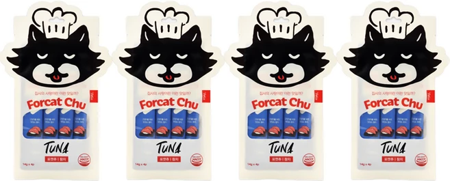 닥터펠리스 고양이 포캣츄 짜먹는 간식 4p, 참치, 56g, 4개 - 쿠팡