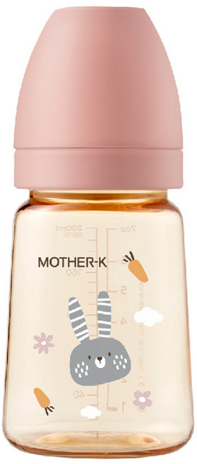 MOTHER-K 精粹極簡 PPSU 奶瓶 180ml 兔子限定版 花朵粉, 1個