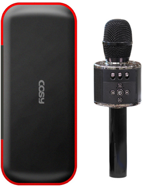 코시 무선 루니 듀얼 LED 블루투스 마이크, SP4040MKBT, 블랙