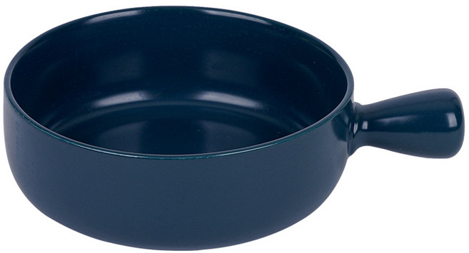 인블룸 북유럽 세라믹 손잡이 그릇, 네이비, 1개