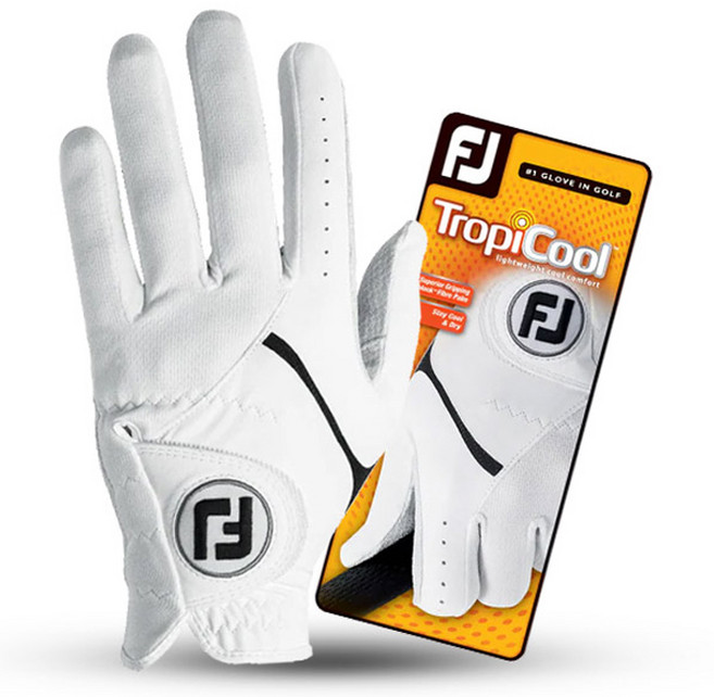 풋조이 남성용 트로피쿨 골프장갑 왼손용, 화이트, 1개