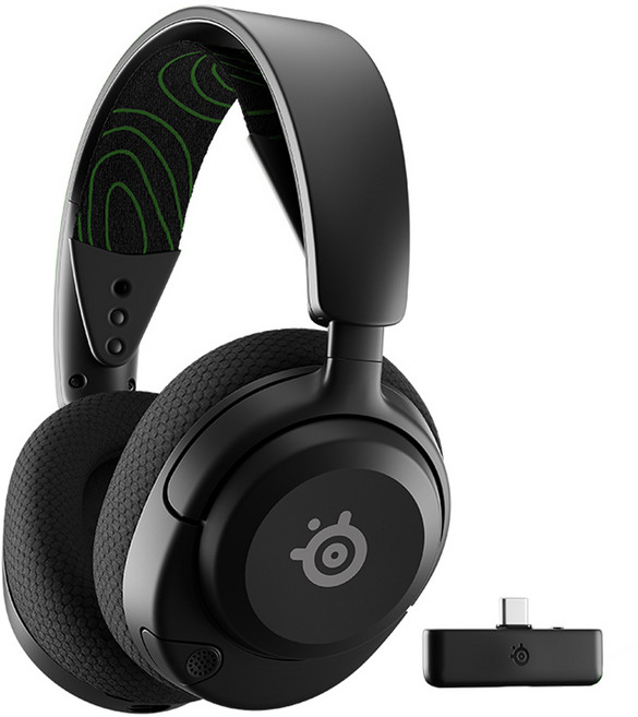 스틸시리즈 Arctis Nova 5X 무선 게이밍 헤드셋, HS43, 블랙 + 그린