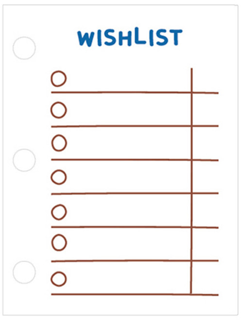 마켓감성 3홀 수첩 내부 리필 페이지 위시리스트, 60개입, 8개
