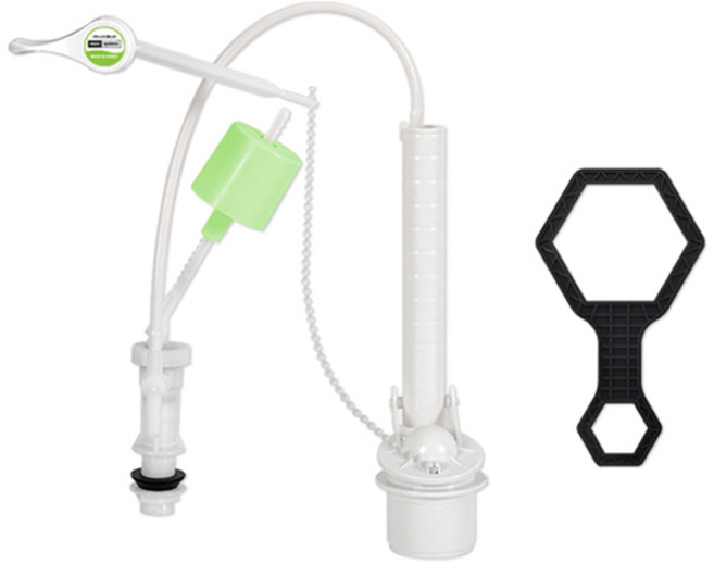 모아시스템즈 양변기 부속품 무소음 전면 핸들 + 조립공구 세트, 혼합색상