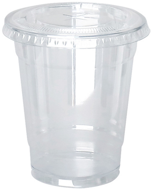 블룸엣홈 페트 일회용 투명컵 + 평뚜껑 세트, 410ml, 25개, 1세트