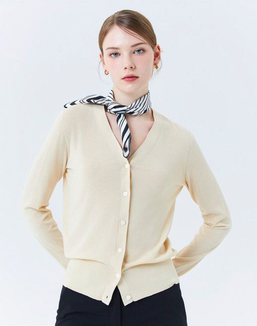 헤지스 여성용 홀가먼트 브이넥 가디건