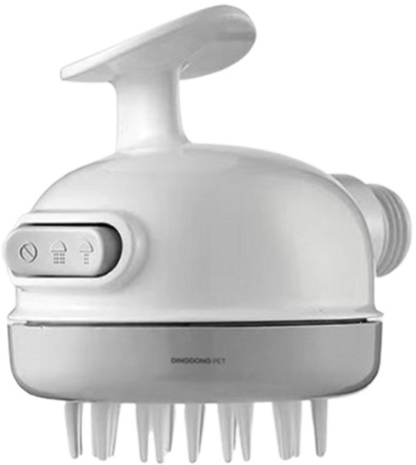 딩동펫 컴포트 원터치 샤워기 헤드 브러쉬, 화이트, 1개