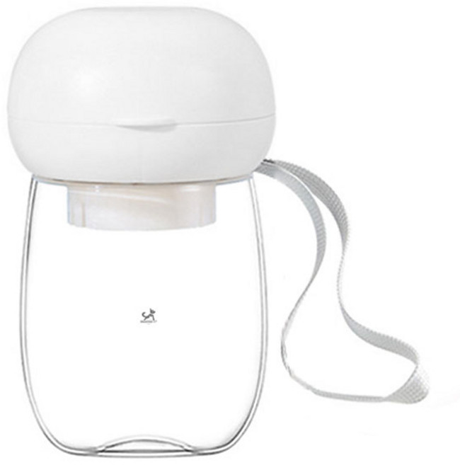 딩동펫 반려동물 2in1 휴대용 버섯 물병, 화이트, 1개